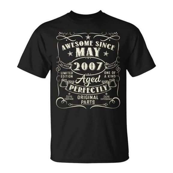 SR 16Th Birthday Awesome Since May 2007 16 Years Old T-shirt