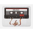 thumbnail image 1 of 70s Party Bath Mat, Broken Analogue Audio Cassette Music Playing Record Vintage Technology, Non-Slip Plush Mat Bathroom Kitchen Laundry Room Decor, 29.5 X 17.5 Inches, Orange Caramel White, Ambesonne, 1 of 2