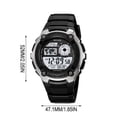 thumbnail image 3 of Digital Watch Luminous Sports Alarm Chronograph Countdown Timer Waterproof Multi Function Durable Easy Operation Night Use, for Running Hiking Camping Fitness Outdoor Work School Daily Wear, 3 of 9