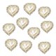 thumbnail image 1 of 10 botones de perlas de cristal con parte trasera plana para decorar vestidos y coser. Blanco, 1 of 9