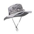 thumbnail image 5 of Wide Brim Sun Hat UV Protection Bucket Cap For Hiking Camping Fishing Unise F5C3, 5 of 8