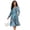 Blue Leaf Camo, variant on Dress for Women with Pockets V-Neck Casual Dresses Long Sleeve with Pockets Midi Dresses Fashion Clothing, Leaf Camouflage Print, Size Large