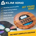 thumbnail image 2 of Reproductor de CD portátil KLIM Nomad Wood con Bluetooth y radio FM, 2 of 7