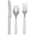 thumbnail image 3 of Amscan Premium Assorted Party Cutlery, 24 piece, Silver, 3 of 5