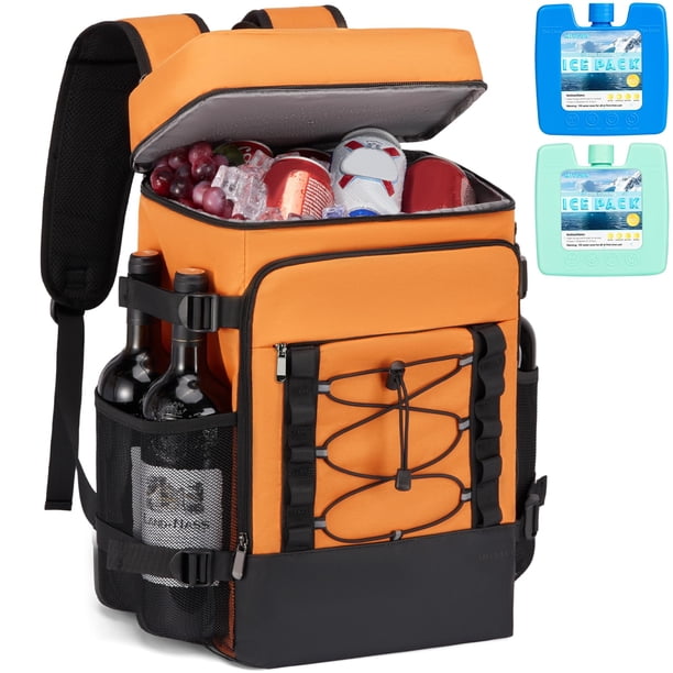 Mochila térmica MIYCOO 28 L, aislante, 40 latas, impermeable, naranja