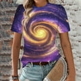 thumbnail image 4 of Otvok Womens Summer Tshirt Starry Sky Graphic Tees Crew Neck Casual Short Sleeve Loose Fit Tops, 4 of 6