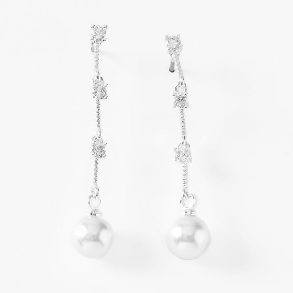 Claire's Gemstone and Pearl Drop Earrings
