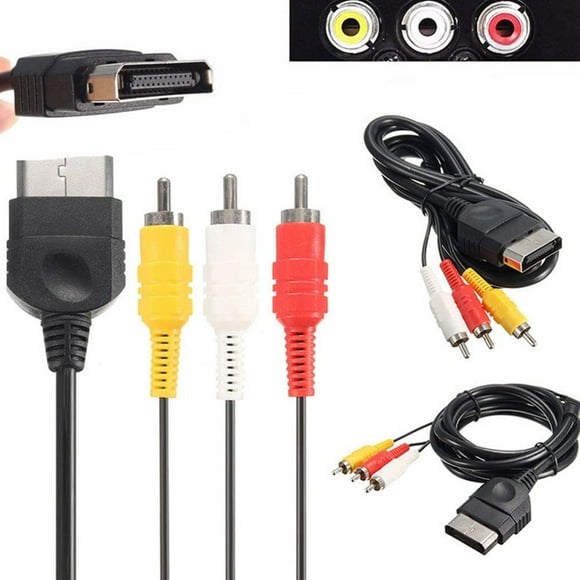 Câble AV Composite Audio Vidéo 1,8 m 3 RCA Fil TV Maison pour Console Xbox