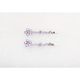 thumbnail image 2 of Faship A Pair Of Lavender Rhinestone Crystal Floral Hair Clip Pins 2 Pcs, 2 of 5