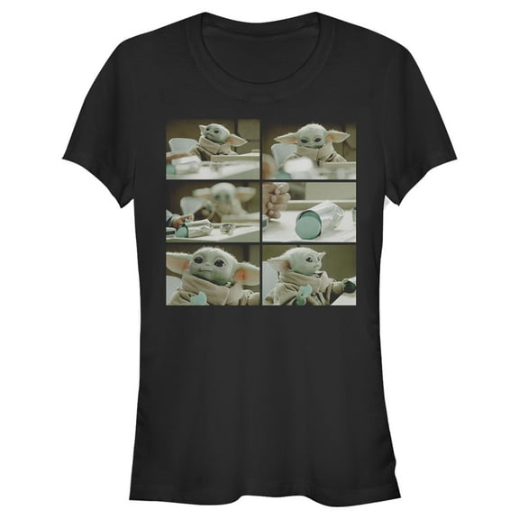 Women's Star Wars: The Mandalorian The Child Snack Time Graphic Tee Black Medium