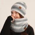 thumbnail image 3 of Gorro de invierno, conjunto de bufanda, gorros de punto cálidos, gorro de calavera, calentador de cuello, 3 of 5