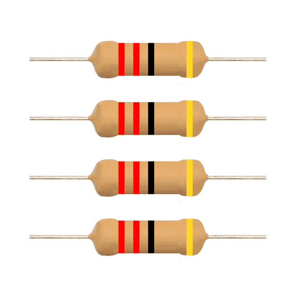 E5-Electronics Carbon Film Resistors 22 Ohm 1/2 Watt 20 Count