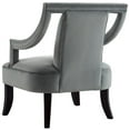 thumbnail image 5 of Posh Living Brady Velvet Upholstered Accent Chair with Elegant Arms in Gray, 5 of 9