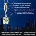 thumbnail image 2 of Gem Stone King 925 Silver and 10K Yellow Gold Green Prasiolite and White Lab Grown Diamond Pendant Necklace for Women | 2.47 Cttw | Gemstone Birthstone | Oval 10X8MM | With 18 inch Chain, 2 of 6