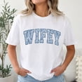 thumbnail image 4 of Floral Wifey Graphic T-Shirt, Unisex Classic Fit Bridal Shower Wedding Gift Tee, 4 of 6