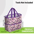 thumbnail image 3 of Garden Tool Bag,Pioneer Flower Floral Print Pattern Garden Tool Organizer,Garden Gifts,Waterproof Multi-Pocket Garden Tool Storage 11.8x5.5x11.4 Inch(Tools NOT Included), 3 of 6