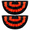 3 x 6 ft, variant on Halloween Flag Bunting 3x1.5ft Pleated Half Fan Banner with 3 Brass Grommets Weather Resistant Polyester Hanging Flag for Outdoor Yard Decor