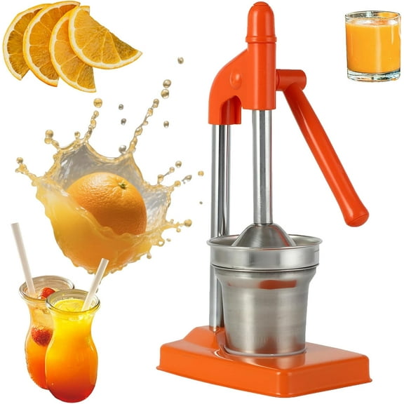 Cast Iron Juicer, Cast Iron Juicer Hand Press, Heavy Duty Hand Press Juice Extractor for Fresh Lemonade Orange Juice, Easy to Use, Home and Kitchen Essentials (Style-D)