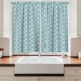 thumbnail image 2 of Ambesonne Easter Bunny Kitchen Curtains, Easter Holiday Tea, 55"x39", Dark Seafoam and Teal, 2 of 3