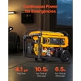 thumbnail image 3 of VEVOR Portable Generator, Gasoline 4650W Peak Watt & LPG 4130W Peak Watt Dual Fuel Generator, Home Backup Generators with Electric Start, Gasoline & LPG Powered, CO Sensor, 20A & 50A Outlets, 3 of 9
