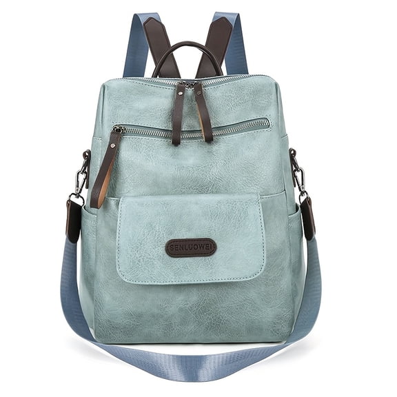 PRIYAL Solid Color Simple Fashion Women's Backpack, Large Capacity Multi-functional Commuter Casual Outing Travel Bag