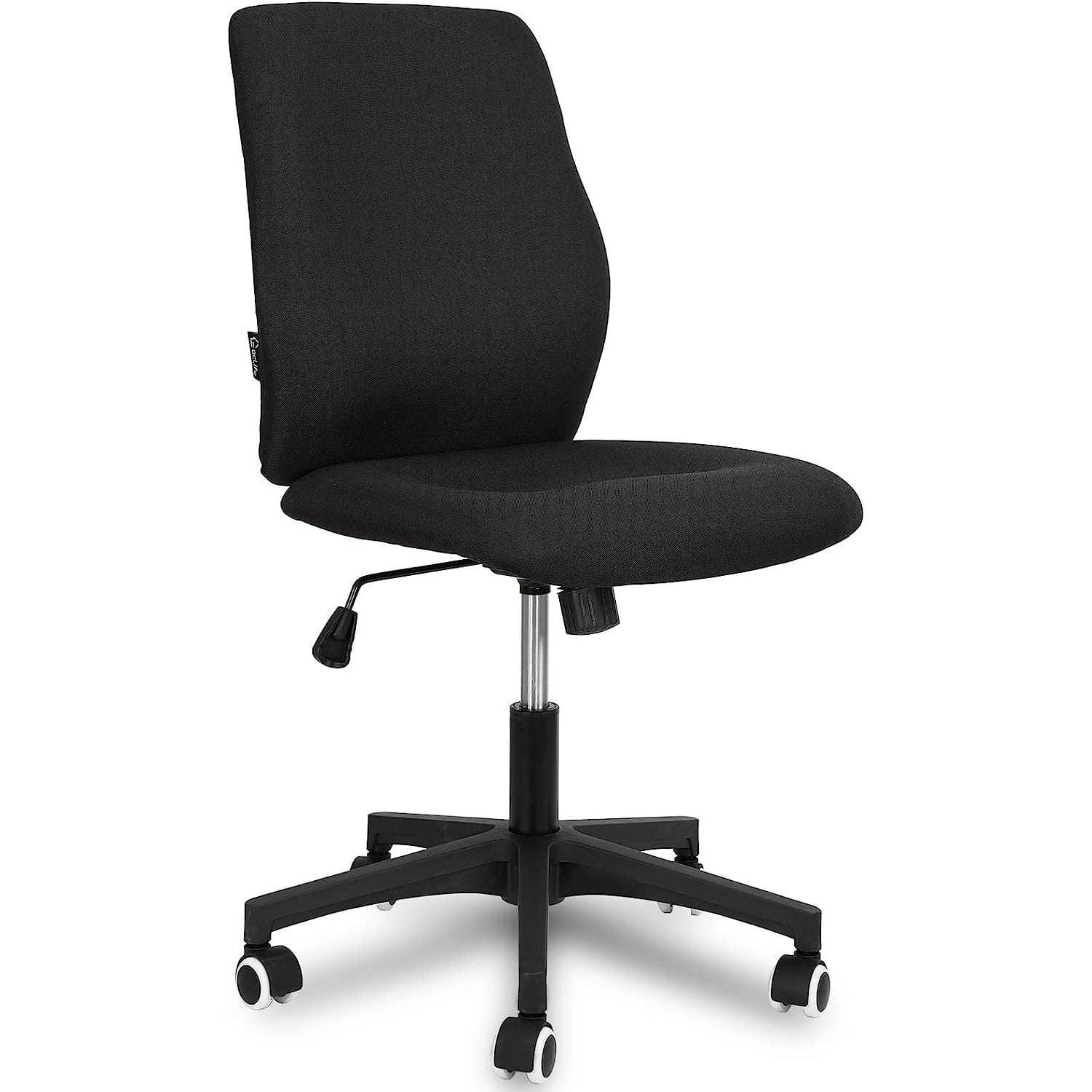 Okeysen Armless Office Desk Chair Ergonomic Small Task Studio Chairs, Fabric Swivel Computer