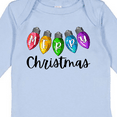 thumbnail image 4 of Inktastic Merry Christmas Rainbow Holiday Lights Boys or Girls Long Sleeve Baby Bodysuit, 4 of 5
