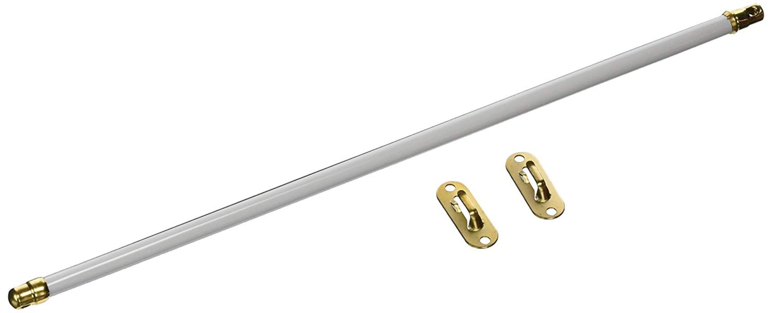 A7004213405 Curtain Single Rod, Levolor, 12 inch 22 inch white round