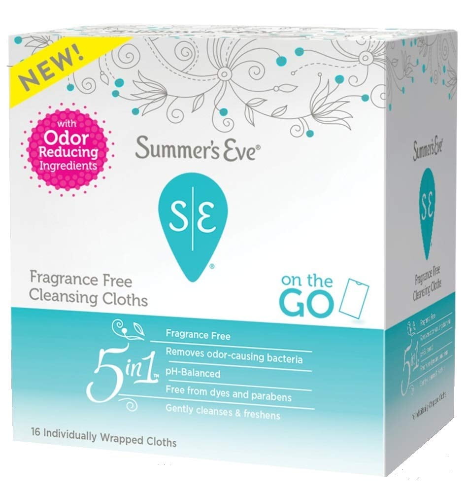 6 Pack Summer's Eve Fragrance Free Feminine Cleansing Cloths, 16 Count