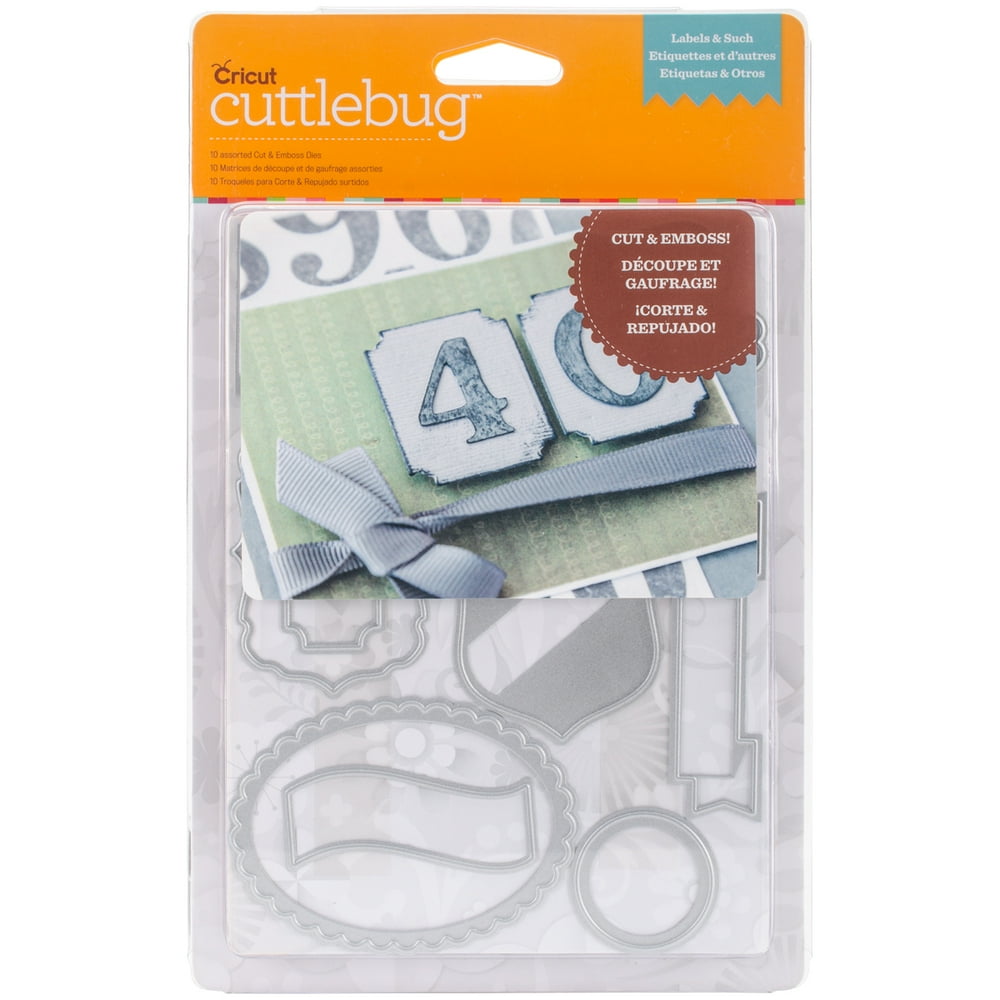 Provo Craft 2002344 Cuttlebug Cut & Emboss Die Labels & Such, 10/Pkg