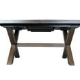 thumbnail image 2 of 7 Piece Dark Brown Dining Ensemble - Solid Construction Faux Exposed Collection 62-80 Inch Table 6 Chairs And Joinery, 2 of 2