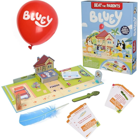 Spin Master Games, Bluey Beat the Parents, Head-to-Head Trivia & Fun Family Game Night Challenges, Easy Play, Bluey Toys, Kids & Family, 2-6 Players, for Ages 5 & Up