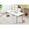 thumbnail image 7 of Mainstays 4 Foot Fold-in-Half Adjustable Folding Table, White, 7 of 7