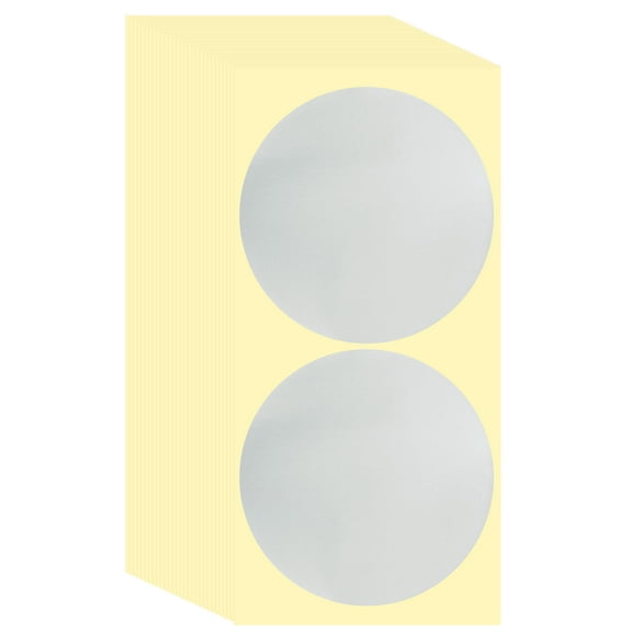 Uxcell 120 Pcs Colored Dot Stickers Labels, 4 Inch Circle Price Stickers Self Adhesive Circle Tags Coding Labels for Office Business Yard Sale Garage Sale Home Decor, Silver
