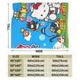 thumbnail image 2 of Hello Kitty Throw Blanket, Cozy Flannel Blankets For Boys Girls, Super Soft Warm Blanket For Couch Sofa Bed, 2 of 9