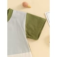 thumbnail image 6 of Argulvti Toddler Baby Boys Shorts Set, Cotton Contrast Color Short Sleeve T-shirt with Elastic Waist Shorts Leisure Outfit, 6 of 7