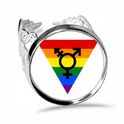 Differentiation Identity Rainbow Equality Ring Adjustable Love Wedding Engagement