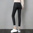thumbnail image 5 of Pantalones vaqueros térmicos para mujer, Jeans elásticos de felpa, cálidos, ajustados, gruesos, de lana, largos, estilo Retro, invierno, 2023, 5 of 5