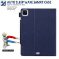 thumbnail image 3 of Allytech Case for Apple iPad Air 4th Gen 10.9"/ iPad Pro 11 2021/2020/2018, Kickstand Document Pocket Business Type Folio Flip Auto Sleep Wake Shockproof Case Cover Compatible with Keyboard, Darkblue, 3 of 5