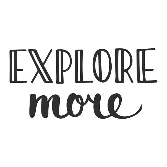 Family Explore More Active Quotes & Sayings Wall Decal Decoration Travel Wanderlust Teens Quote Bedroom Decor Lasts Years and Easily Removable - Size: 40 In(W) x 20 In(H)