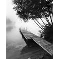 thumbnail image 2 of Foschino, Suzanne 26x32 White Modern Wood Framed Museum Art Print Titled - Foggy Dock BW 2, 2 of 4