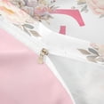 thumbnail image 4 of Catabedysis Cute Flower Gifts Duvet Cover Queen,Floral Personalized Initial F Queen Bedding For Girls,Pink Reversible,3pcs,1 Duvet Cover and 2 Pillowcases, 4 of 6