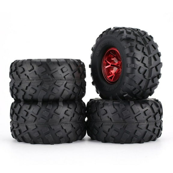 4pcs Wheels & Tires Set 1/10 Rc Monster Truck for Traxxas Stampede Grave Digger