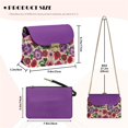 thumbnail image 7 of KUIFORTI Red Flower Crossbody Leather Bags for Women Functional Small Shoulder Bag Ladies Handbag Trendy Portability Small Bag with Removable Chain for Day & Night, 7 of 7