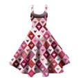 thumbnail image 4 of LWavelet 2026 Valentine's Easy-Breezy Valentine Dress, Spaghetti Strap Heart Print Flared Waist Casual Sundress Hot Pink L, 4 of 4