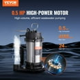 thumbnail image 2 of Basement Submersible Sewage Pump 0.5HP 4188GPH 24ft Lift, 2 of 6