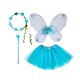 thumbnail image 2 of Disfraz de hada para niñas, vestido de ensueño para juegos de simulación, cumpleaños y carnaval. Azul, 2 of 9