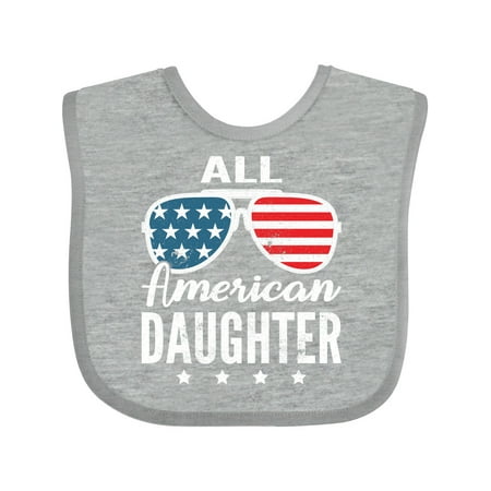 

Inktastic All American Daughter USA 4th of July Parade Girls Baby Bib