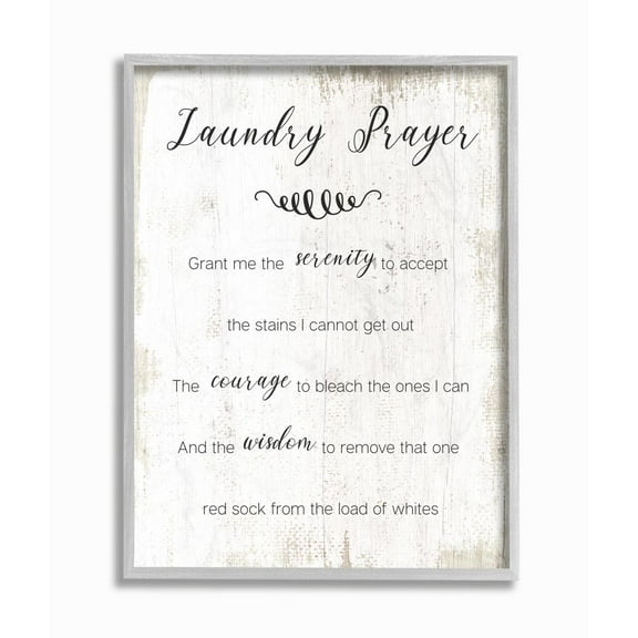 Stupell Industries Family Laundry Room Prayer Faith Inspired Humor Designed by Daphne Polselli