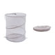 thumbnail image 2 of Cesto de malla para ropa sucia, plegable, con cordón superior, ideal para guardar ropa, viajar, dormitorios y habitaciones (gris o blanco), 2 of 7
